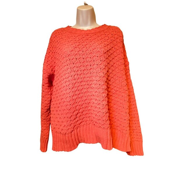 A New Day Coral Knit Crewneck Sweater – Size Large - Picture 13 of 14
